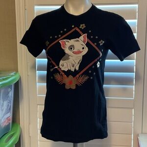 Charming Cat Graphic Black T-Shirt
